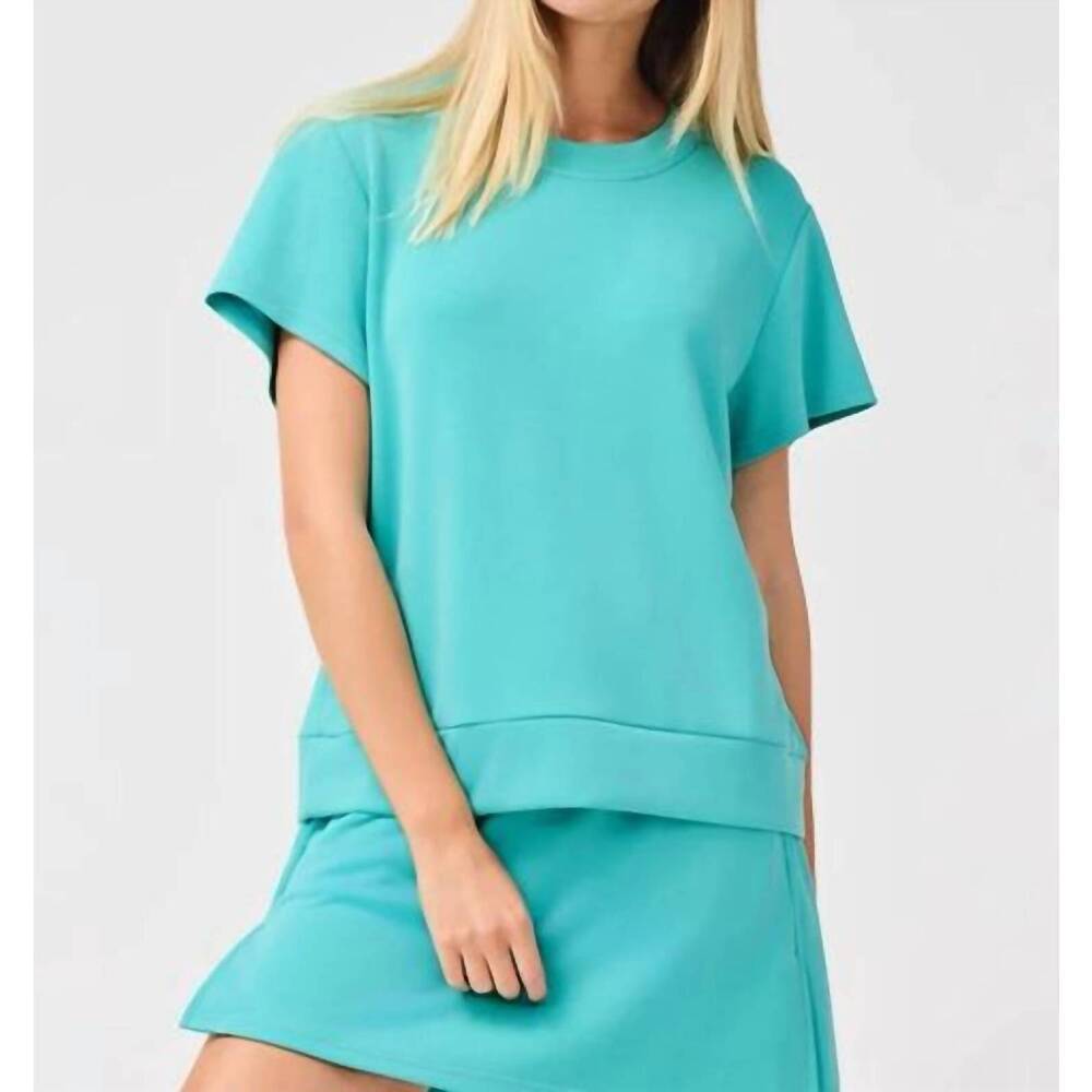 NEW MARY SQUARE mckenzie crewneck top in ocean